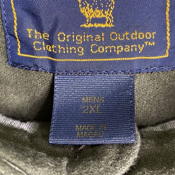 Woolrich Mens Sz 2XL Green Long Sleeve Button Down Graphic Deer Print Shirt - Picture 5 of 12